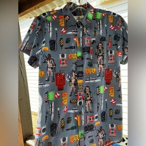 Ghostbusters Button Down Large Boy’s or Small Women’s